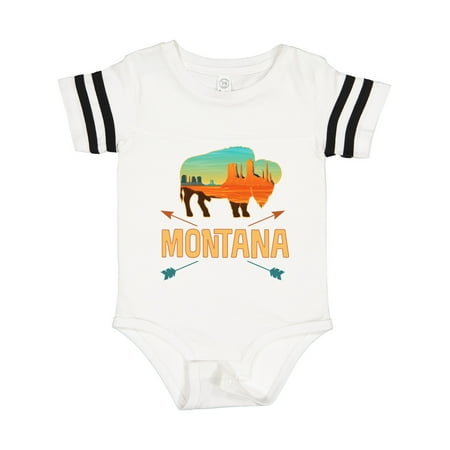 

Inktastic Montana Gift Buffalo Silhouette Gift Baby Boy or Baby Girl Bodysuit