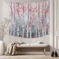 thumbnail image 5 of Pink Teal Forest Tapestry for Bedroom Wall Hanging Tapestry, Modern Oil Painting Art Ceiling Backdrop Tapestries Poster Blanket Wall Decor for Teens Room Living Room Dorm 51" x 59", 5 of 8