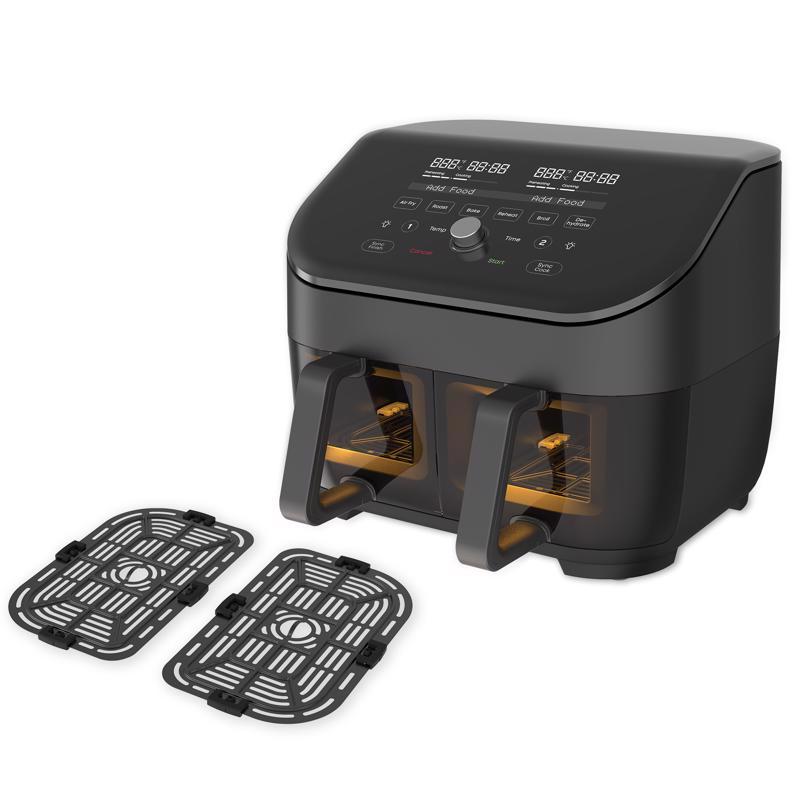 Instant Vortex Plus 8 qt 2-Basket Air Fryer Oven, Black - ClearCook Windows, Digital Touchscreen - image 5 of 7