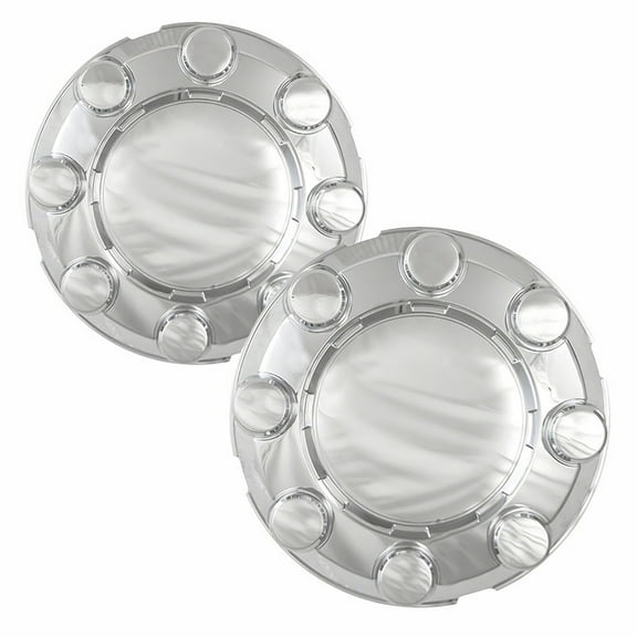 Fuel Rider Set of 2 Chrome ABS Center Caps Compatible with 2005-2009 Ford F-250 Super Duty, 2005-2009 Ford F-350 Super Duty Rear Pair Only