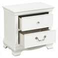 thumbnail image 4 of Wooden Night stand With 2 Drawers, White - Saltoro Sherpi, 4 of 5