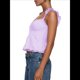 thumbnail image 3 of Camiseta de Tirantes Tipo Babydoll de Encaje para Mujer, con Mangas Transparentes, Estilo Y2k, para Salir de Verano. Violeta L, 3 of 8