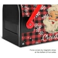 thumbnail image 2 of Christmas New Year Magnetic Mailbox Cover Buffalo Plaid Santa Covers Wraps Post Letter Box Garden Standard Size 21 X 25 inch 64.7x52.8cm, 2 of 6