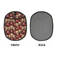 thumbnail image 2 of Pofeuu record Skull rock Print Silicone Pot Mat Mitten With Hanging Loop Heat Resistant Oven Mitts Non-Slip Bbq Baking Smoking Potholders, 2 of 7