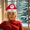 thumbnail image 2 of Junepar Christmas Hats for Adult - Light Up Santa Hat Unisex - Comfort Xmas Hat for Holiday Parties, 2 of 6