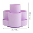 thumbnail image 3 of Organizador de escritorio, portabolígrafos giratorio 7 compartimentos, vaso para lápiz de 360 grados para brochas de maquillaje escolar de oficina, almacenamiento plástico de gran capacidad, 3 of 6