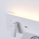 thumbnail image 5 of Luz de pared LED para interiores con interruptor, puerto de carga USB y cargador inalámbrico Qi, regulable 3W y retroiluminación, lámpara de noche para lectura, hotel, dormitorio, luz, 5 of 5