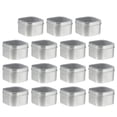 thumbnail image 1 of 15 piezas de latas de metal cuadradas con tapas de ventana de 8 onzas contenedor de lata para la fabricación de velas, 1 of 6