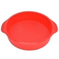 thumbnail image 1 of Round Cake Mold Pan NonStick Reusable Baking Pan with Handles Home Kitchen Bakeware(Red ), 1 of 5