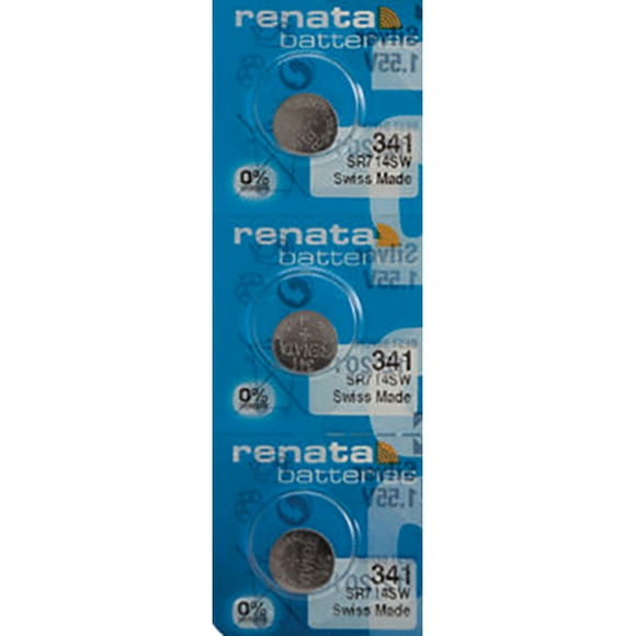 3 x Renata 341 Watch Batteries, SR714SW Battery