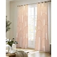 thumbnail image 5 of Orange Ombre Sheer Curtains 84 Inch Length 2 Panels Set for Living Room/Bedroom, Farmhouse Stripes Modern Abstract Art Kitchen Curtains Grommet Semi-Sheer Curtains Drapes Window Treatments 42"x84"x2, 5 of 7