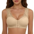 thumbnail image 2 of Vetsdori Women's Wirefree Sports Bras Yoga Front Close Bralette No Padding Casual,Soft Bras for Women Summer, 2 of 7