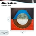 thumbnail image 4 of Stupell Industries Round Rustic Symmetry White Framed Giclee Art, design by Matthew Finger, 4 of 9