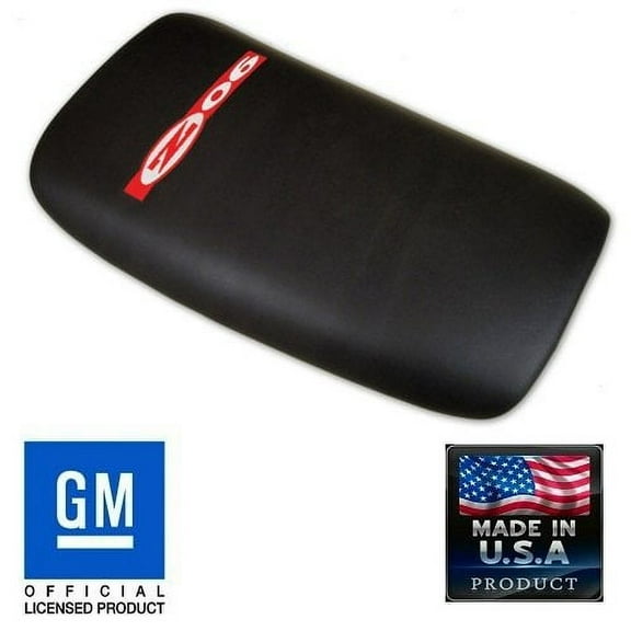 C5 Corvette Center Console Pad Lid Black Leather with Red ZO6 Embroidered Emblem Fits: All 97 through 04 Corvettes