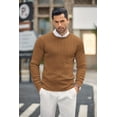 thumbnail image 2 of COOFANDY Men's Crewneck Knit Sweater Slim Fit Lightweight Casual Twist Patterned Cable Knitted Pullover, 2 of 5