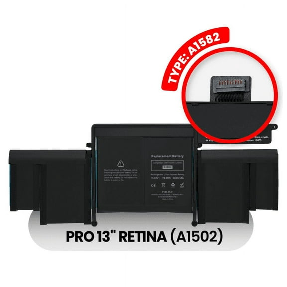 Battery (A1582) Compatible With MacBook Pro 13" Retina (A1502 / Early 2015)