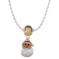 thumbnail image 1 of Delight Jewelry Silvertone Santa Face with Curly Beard Mia Monkey Charm Necklace, 1 of 4