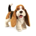 thumbnail image 1 of Marioneta de mano Folkmanis Basset Hound marrón/blanco/negro, 1 of 4