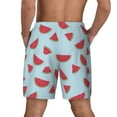 thumbnail image 2 of Lsque Mens Swim Trunks Watermelon Pattern - Bathing Suit Compression Liner - Beach Swim Shorts Swimwear - (S-3XL) - Stretch Quick Dry -Large, 2 of 9