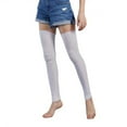 thumbnail image 3 of Yokua Women Ribbed Knit Leg Warmers Winter Warm Ruffled Over Knee Thigh High Socks, 3 of 13