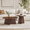Walnut, variant on Retro Round Nesting Coffee Table Set of 2, MDF Wood Grain Veneer Stackable Side Tables with Crisscross Legs, Space Saving Accent Table for Living Room Dining Room Small Apartment