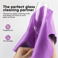 thumbnail image 3 of Microfiber Glass Cleaning Cloth 12 PK, Lint Free Streak Free, Reusable Cleaning Cloth for Cleaning Windows, Glasses, Mirrors, Screens, Stainless Steel, and More Blue-12”×12”, 3 of 7