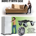 thumbnail image 2 of Furniture Movers with Wheels - Set of 4 Heavy Duty Furniture Lifter Tool with 2000 lbs Load Capacity, Easy Sliders Dolly for Moving Appliances, Sofa, Cabinet, and Piano etc (6.3×6.3IN), 2 of 6