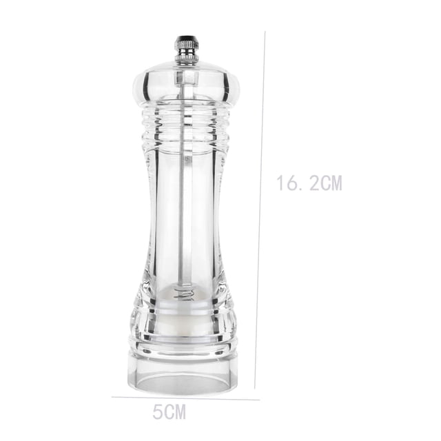 RO Molinillo de sal y pimienta de 6 pulgadas, molinillo de pimienta Manual, molinillo de sal, especias, coctelera, herramienta de molienda transparente, 1 pieza Electrónica