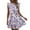 Z18-Purple, variant on Women Floral Midi Dress Chic Print Dresses Spring Summer Casual Crew Neck Easter Dress Ruffle A-Line Tiered Sundress Long Beach