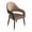 Brown, variant on Upholstered Dining Chairs with Hollow Back,Mid Century Modern Kitchen Chairs Faux Leather Accent Guest Chair with Metal Legs for Guest Reception Room
