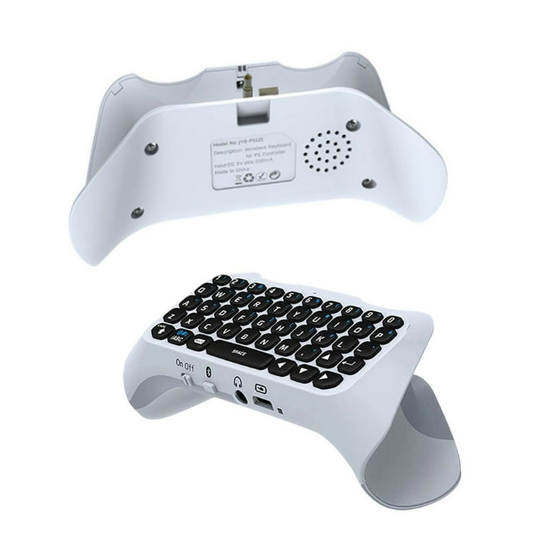 Wireless Controller Keyboard for PS5, Bluetooth 3.0 Portable Mini Chatpad  Message Game Keypad Built-in Speaker with 3.5mm Audio Jack for Messaging  and