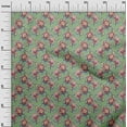thumbnail image 3 of oneOone Georgette Viscose Light Green Fabric Florals Craft Projects Decor Fabric Printed By The Yard 42 Inch Wide, 3 of 4