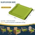 thumbnail image 2 of Kimunuk 4Pcs Outdoor Slipcovers for Chair Cushions , 18.5" x 16" Replacement Waterproof Non-Slip Patio Seat Cushion Covers with Handle,Grass Green, 2 of 7