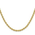 thumbnail image 3 of Auriga Fine Jewelry 14K Yellow Gold 3.8 mm Regular Rope Chain Necklace for Women 20", 3 of 7