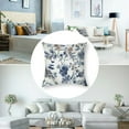 thumbnail image 5 of Acheng Chinoiserie Pillow Cover Inch Set of 2 Blue and White Flower Decoration Throw Pillow Covers Vintage Floral Outdoor Pillowscase Cushion Covers for Sofa Couch Bedroom Home Decor 24x24in, 5 of 7