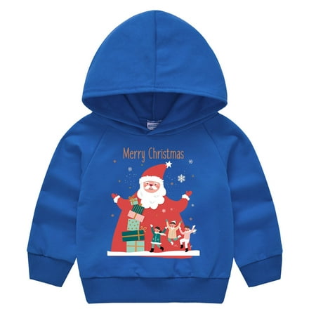 

RPVATI Baby Boy Girl Long Sleeve Hoodies Toddler Christmas Tops Santa Claus Hooded Sweatshirt Outdoor Outfit 6M-4Y