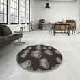 thumbnail image 4 of Ahgly Company Machine Washable Indoor Rectangle Transitional Midnight Gray Area Rugs, 8' x 12', 4 of 7