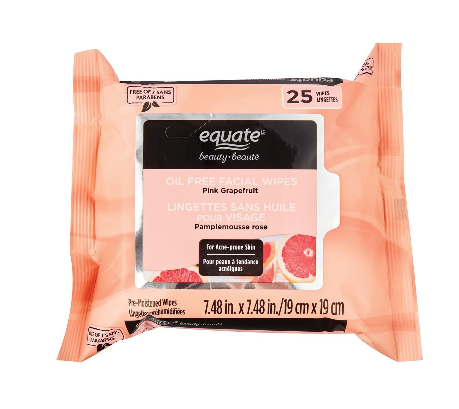 Equate Beauty Oil Free Facial Wipes 25ct