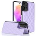 thumbnail image 1 of ELEHOLD Wallet Case for Samsung Galaxy A53 5G,RFID Blocking Card Holders Luxury Argyle Pattern Leather Case Kickstand Magnetic Button Slim Lightweight Shockproof Purse Case,Purple, 1 of 8