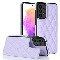 for Samsung Galaxy A53 5G Wallet Case with Card Holder RFID Blocking,Dimaond Patterned Elegent PU Leather,Double Back Flip Kickstand Magnetic Clasp Durable Shockproof Cover,Purple