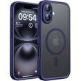 thumbnail image 1 of FANZC-Magnetic for iPhone 16 Case, Upgraded Full Camera Protection, Fit for MagSafe, Rugged Phone Case for iPhone 16 6.1 Inch, Drop Protection, Anti-Scratch, Midnight Purple, 1 of 4