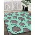 thumbnail image 3 of Ahgly Company Machine Washable Indoor Rectangle Transitional Aquamarine Green Area Rugs, 4' x 6', 3 of 7
