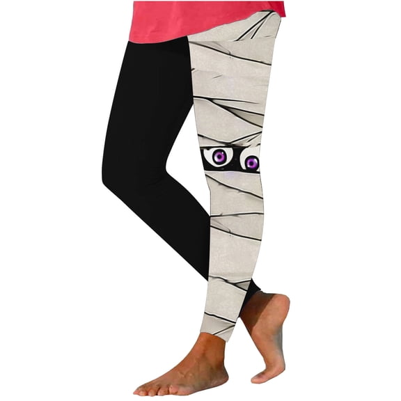 Oksale Plus Size Leggings for Women Cute Pumpkin Graphic Yoga Pants Halloween Leggings Tummy Control Slim Fit Yoga Leggings Soft Comfy Athletic Tights Multicolor S