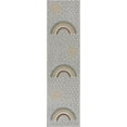 thumbnail image 3 of JONATHAN Y KIDS WASHABLE 2 x 8 Runner Rug, Minha Rainbow Dot - Gray/Ivory/Yellow, KDW102A-28, 3 of 9