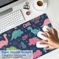 thumbnail image 4 of Long Mouse Pads for Desk,DarkBlue Cartoon Dinosaurs Explorer Desk Mats on Top Of Desks, Desk Mouse Pad Extra Large with 3mm Non-Slip Base and Stitched Edge for Gaming,Work,Home 31.5"x11.8", 4 of 5