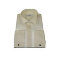 thumbnail image 2 of Mens CEREMONIA Tuxedo shiny Shirt 100% Cotton Turkey Slim Fit #stn 17 pta ivory, 2 of 5