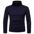thumbnail image 1 of Men Basic Long Sleeve Solid Color Turtleneck Slim Pullover Sweater Tops Shirts, 1 of 5