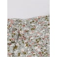 thumbnail image 4 of Robe à Manches Courtes à Col Montant en V à Motif Floral, Tunique Mature à Ourlet Volanté Évasé, Vêtements pour Femmes, 4 of 13