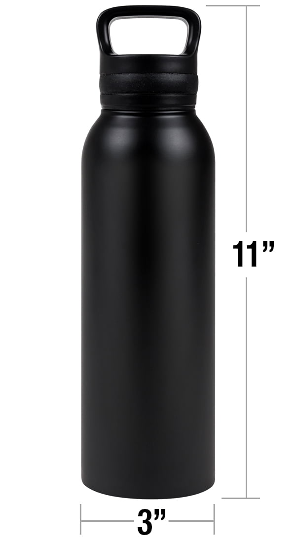 bCreative - LCT Creative Official Not Today Santa 24 oz Insulated Canteen Water Bottle, Leak Resistant, Vacuum Insulated Stainless Steel with Loop Cap