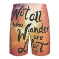 thumbnail image 6 of Naloa Not All Who Wander Are Lost Men's Beach Shorts, Surfing shorts, Swim trunks, Quick Dry Swim Trunks for Surfing Beach Fun - Medium, 6 of 9